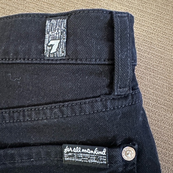 7 FOR ALL MANKIND BLACK DENIM SHORTS - Picture 3 of 4